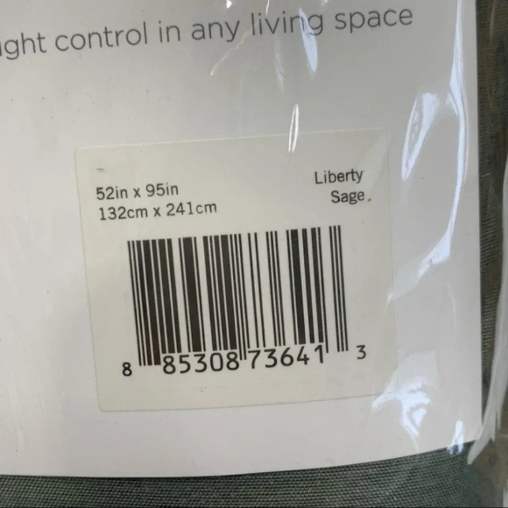 ECLIPSE Liberty Sage Light Filtering Curtain Panels Pair 2 52 in x 95 in NEW NIP